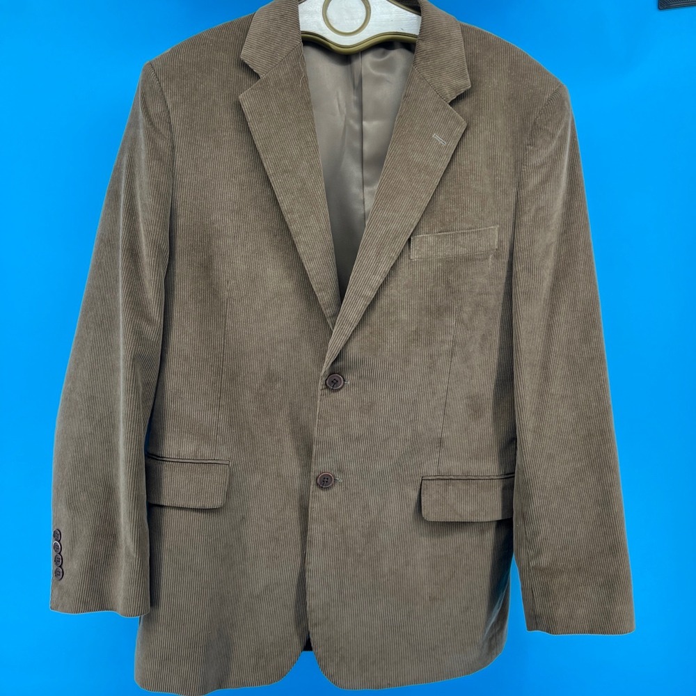 Meeting Street Mens Tan‎ Corduroy Sportcoat Blazer 42 Reg 100% Cotton NWT